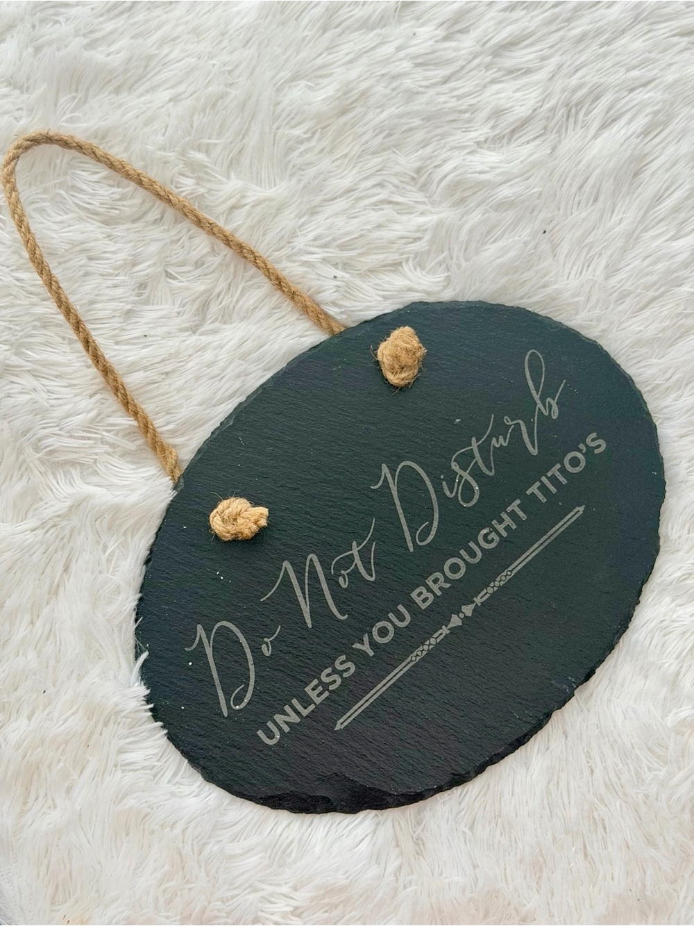 Do Not Disturb door Plaque - Black Slate Hanging Sign